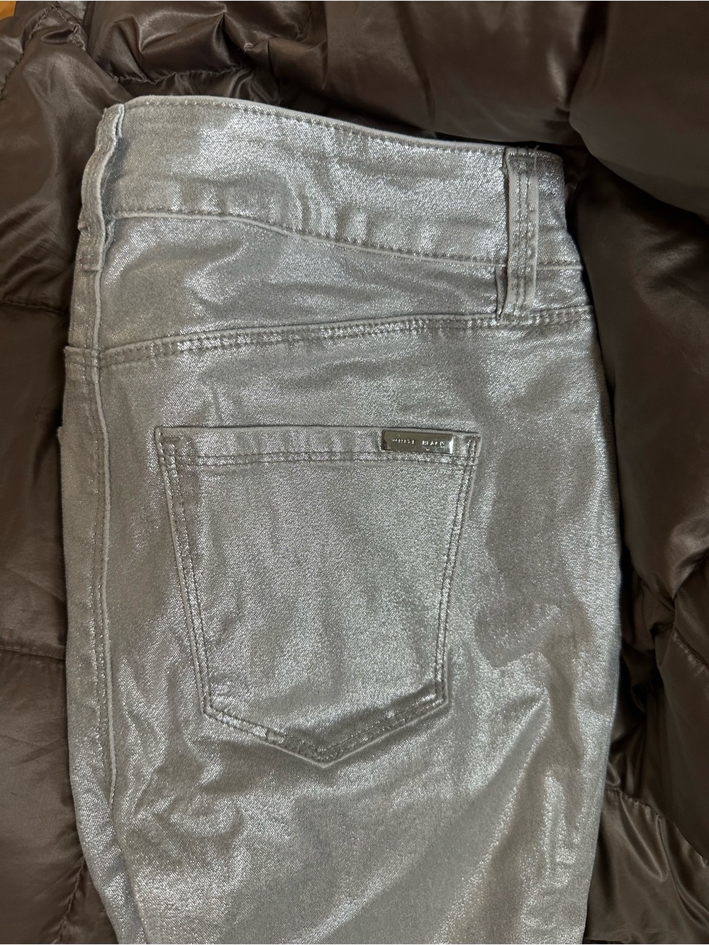 Metallic Silver Women’s Jeans - Brand: WHBM